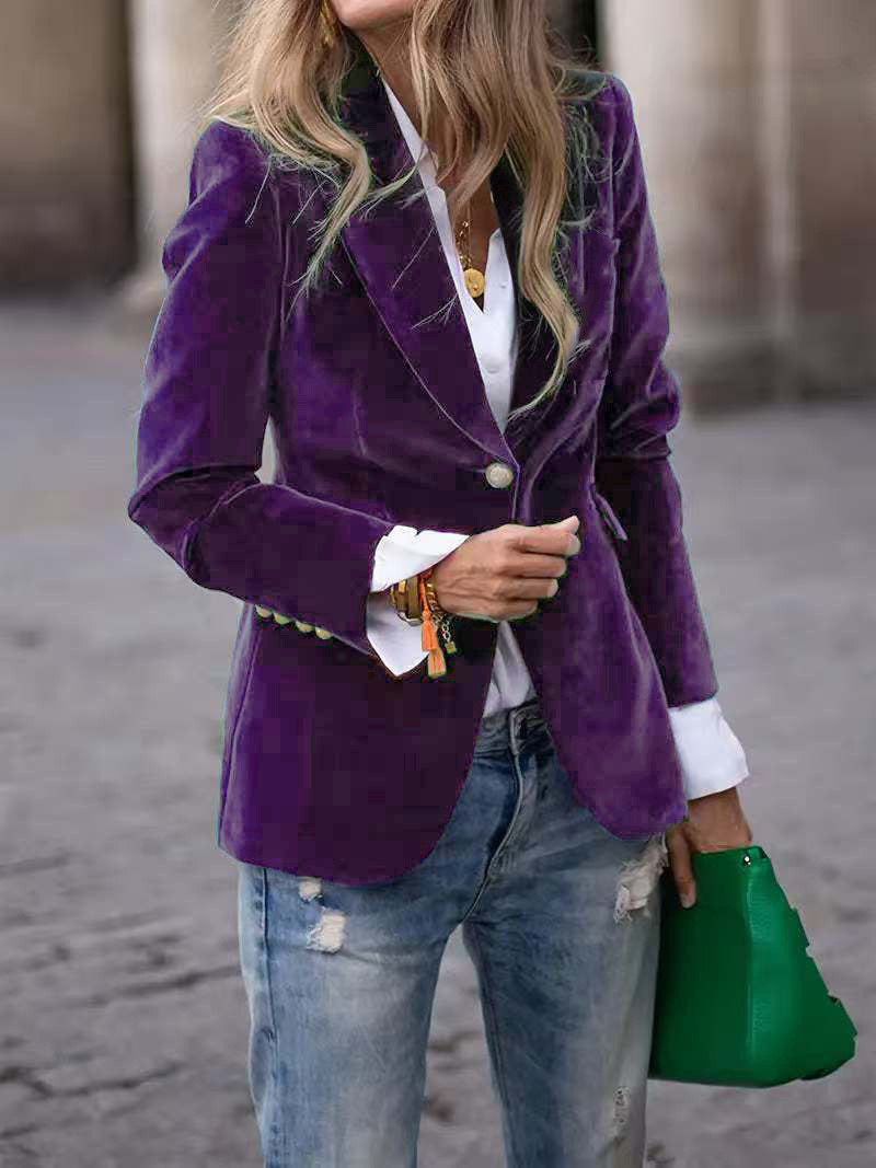 Finiks Gravity | Velvet Lapel Slim-Fit Blazer | Product image 20