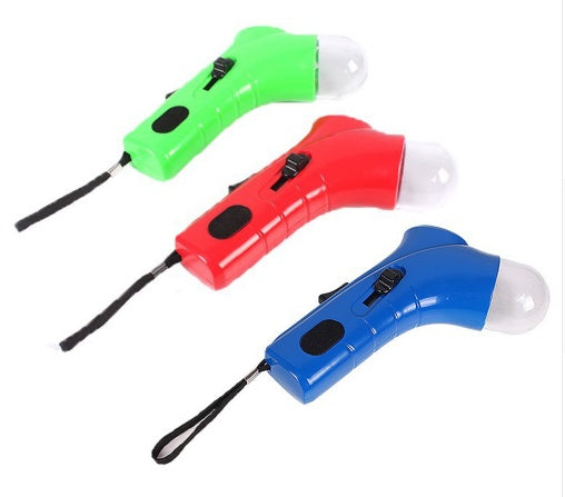 Pet treat launcher with handheld trigger and wrist strap