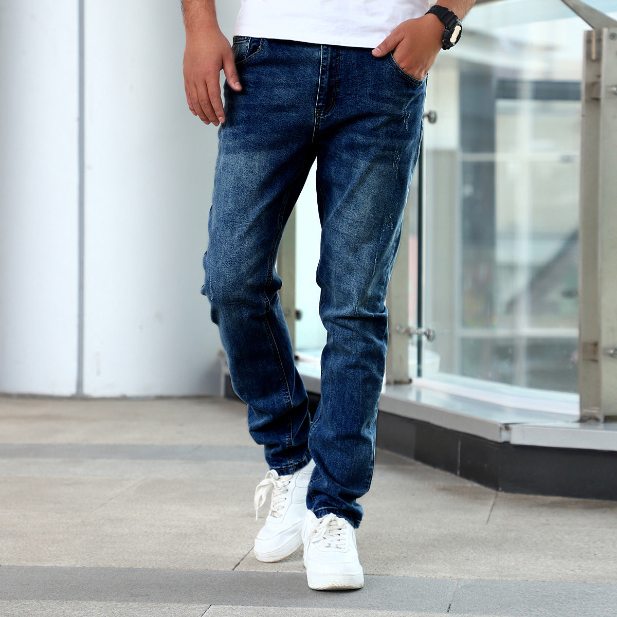 Finiks Gravity | Slim Fit Stretch Men's Youth Blue Casual Pants | Product image 1