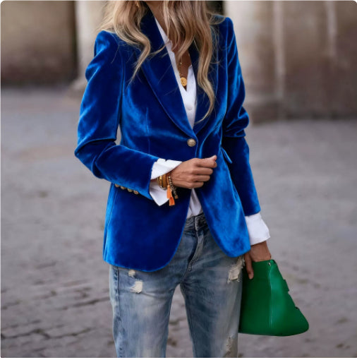 Finiks Gravity | Velvet Lapel Slim-Fit Blazer | Product image 12