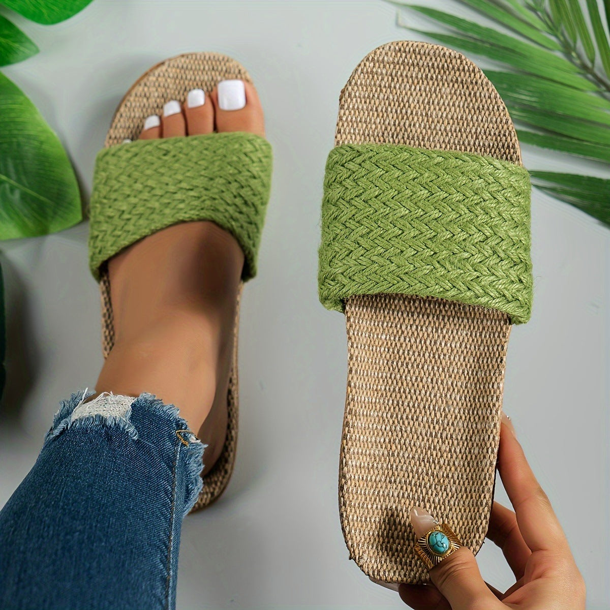 Finiks Gravity | Women's Woven Linen-Style Slippers | Product image 7