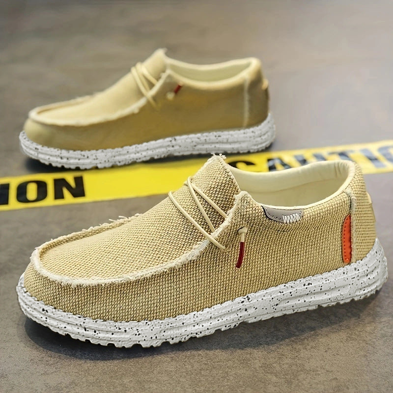 Canvas Slip-On Shoes – Lightweight Unisex Sneakers for Travel & Everyday Wear