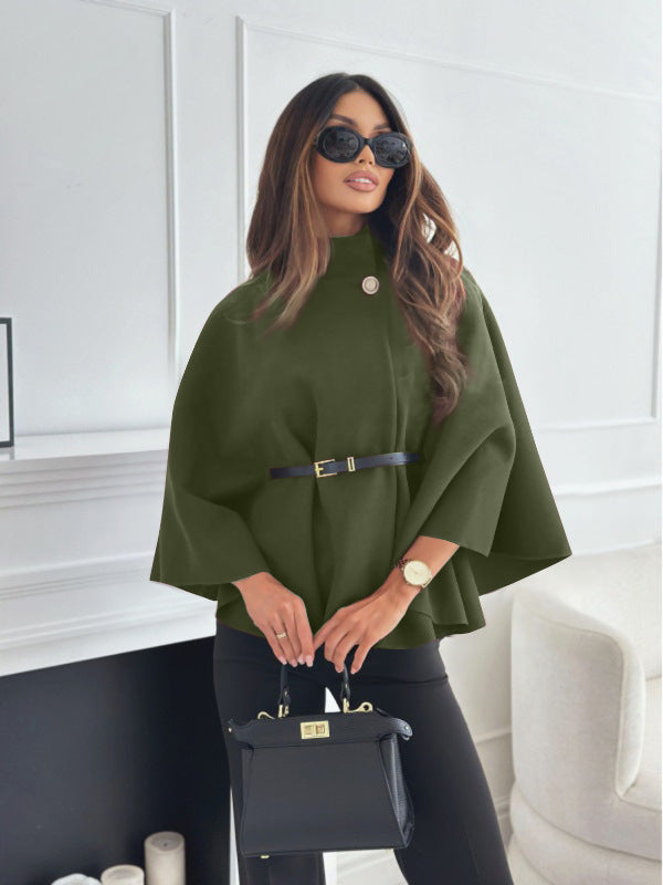 Finiks Gravity | Stand-Collar Batwing Sleeve Belted Cloak Jacket | Product image 11