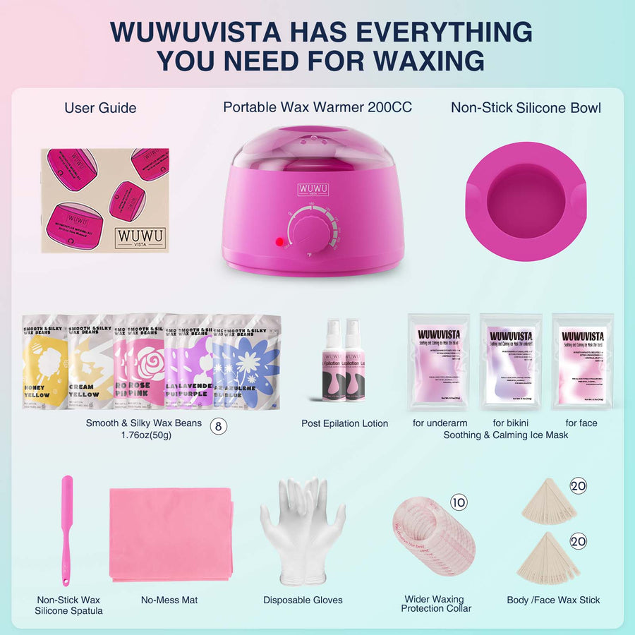 Complete At-Home Waxing Kit with Wax Warmer & Wax Beads - alternate view