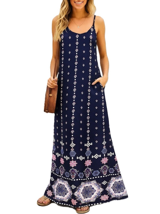 Solara Floral V-Neck Maxi Dress | FINIKS GRAVITY