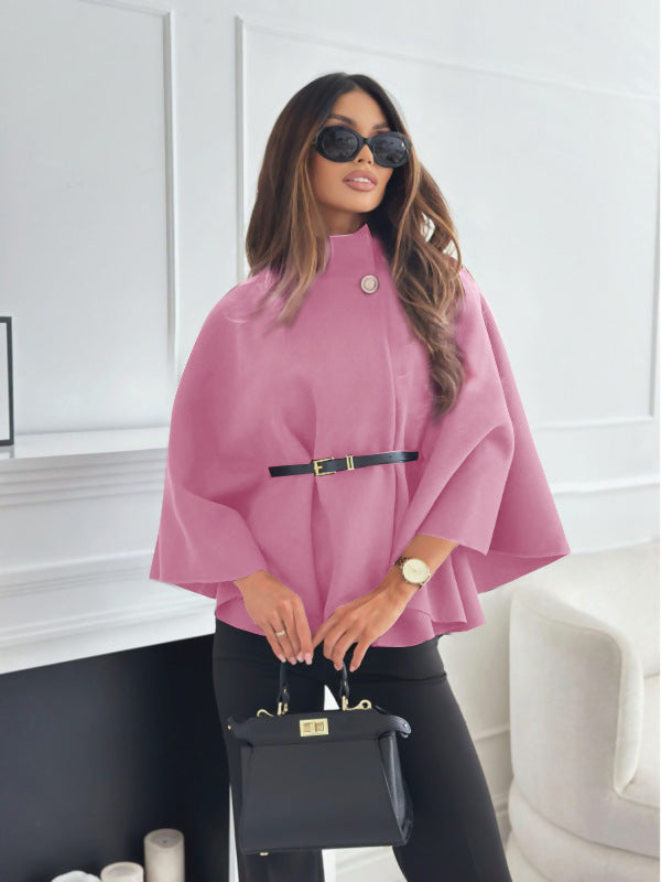 Finiks Gravity | Stand-Collar Batwing Sleeve Belted Cloak Jacket | Product image 16