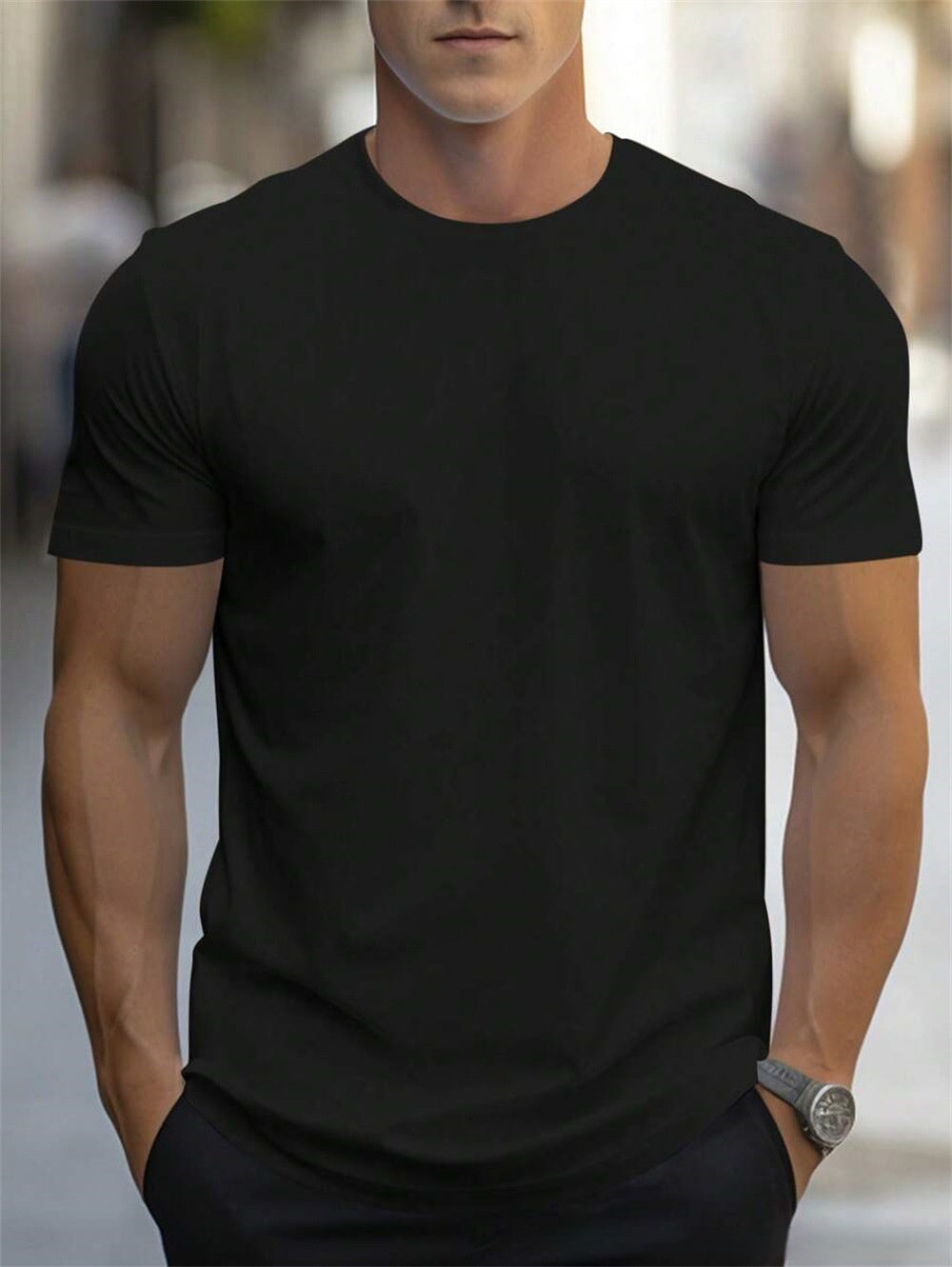 Finiks Gravity | Retro Stripe Linen T-Shirt – Relaxed Fit for Men | Product image 1