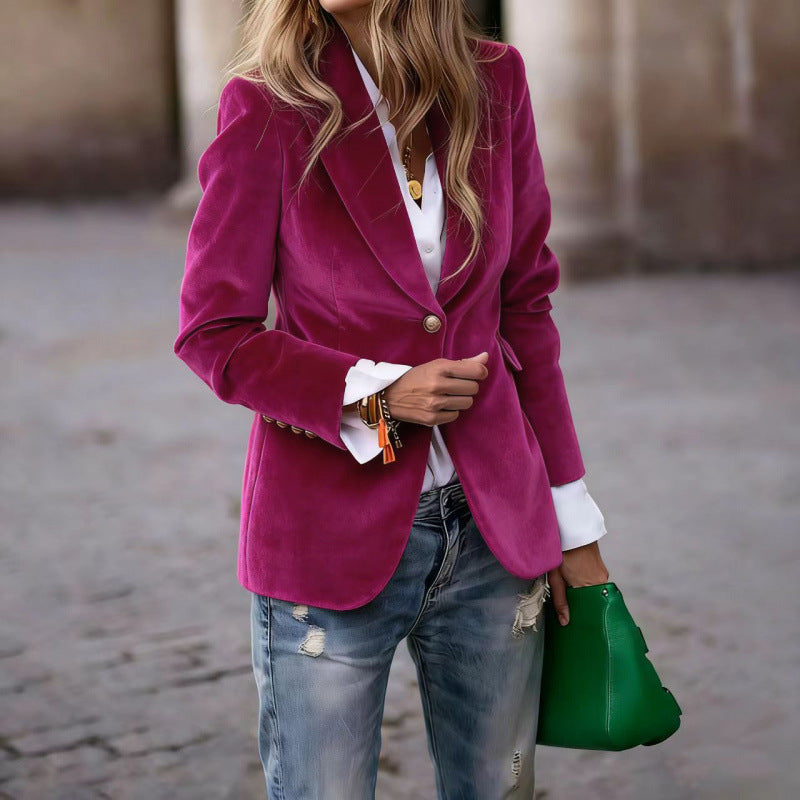 Finiks Gravity | Velvet Lapel Slim-Fit Blazer | Product image 21